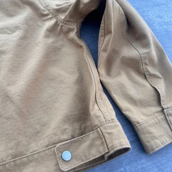 Levis Mens Tan Canvas Workwear Jacket Corduroy Collar Brown A1830-00005 Small - Picture 3 of 8